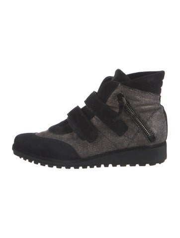 Stuart Weitzman Sneakers Suede Colorblock Pattern Wedge US 8 |