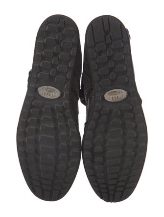 Stuart Weitzman Suede Colorblock Pattern Wedge Sneakers