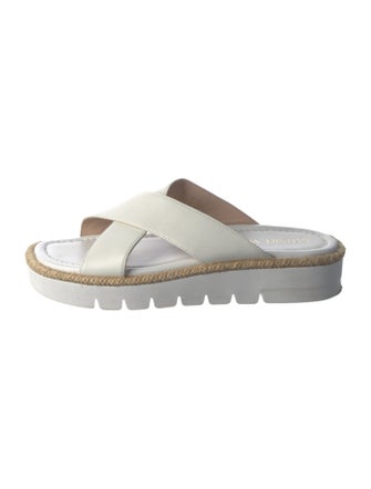 Stuart Weitzman Leather Slides