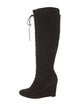 Stuart Weitzman Suede Lace-Up Boots