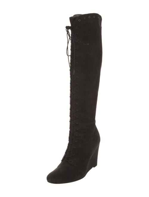 Stuart Weitzman Suede Lace-Up Boots