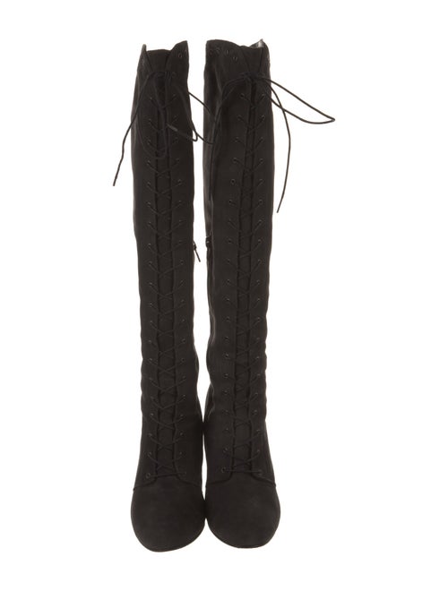 Stuart Weitzman Suede Lace-Up Boots