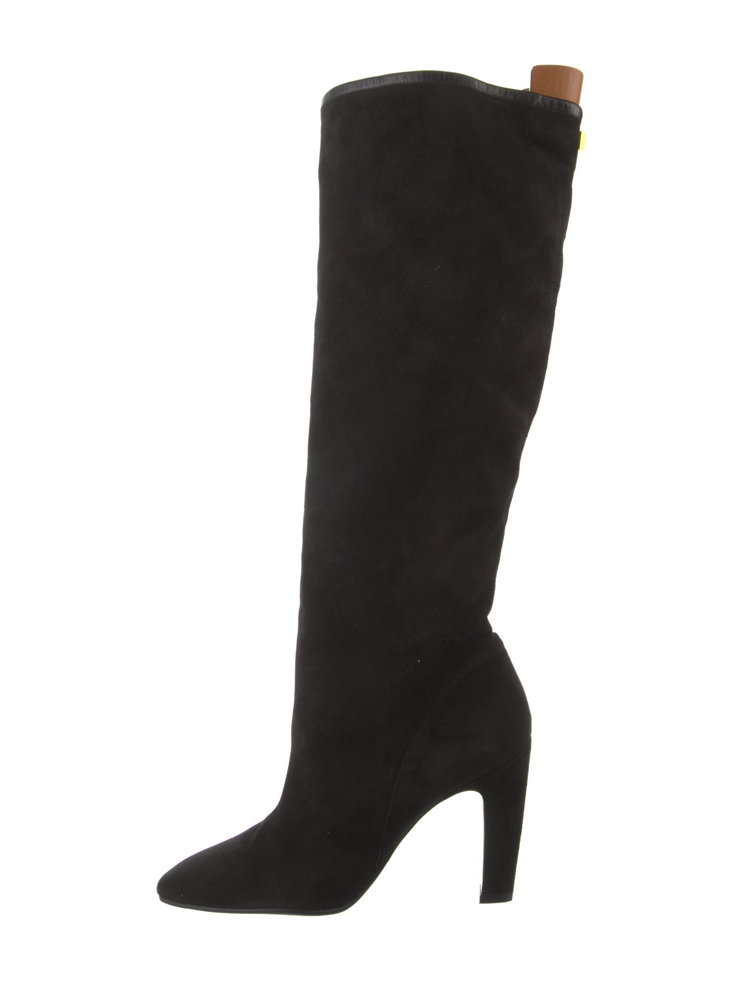 Stuart Weitzman Suede Leather Trim Embellishment Boots