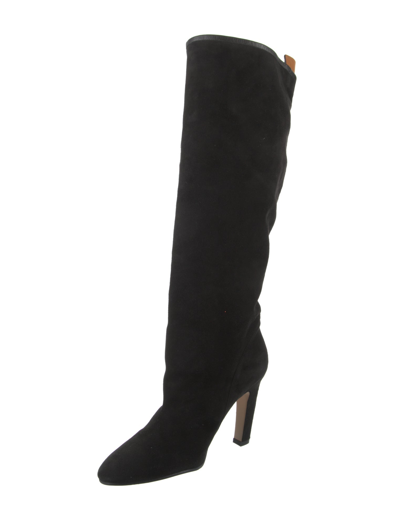 Stuart Weitzman Suede Leather Trim Embellishment Boots
