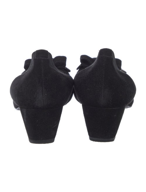 Stuart Weitzman Suede Bow Accents Pumps