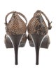 Stuart Weitzman Leather Animal Print T-Strap Pumps