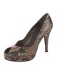 Stuart Weitzman Leather Animal Print Pumps