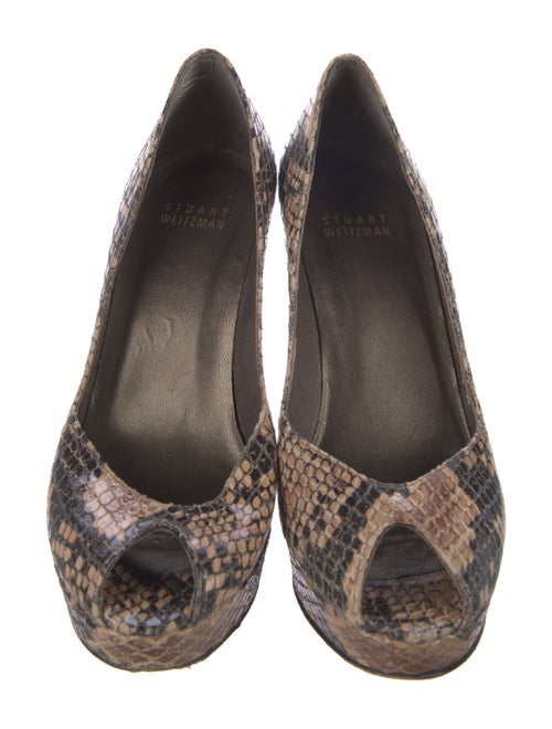 Stuart Weitzman Leather Animal Print Pumps