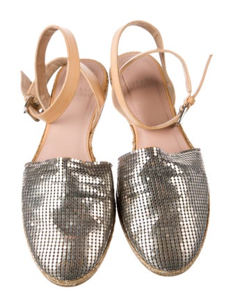 Stuart Weitzman Leather Printed Espadrilles