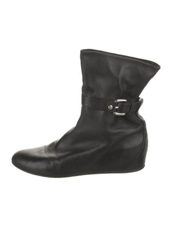 Stuart Weitzman Leather Moto Boots