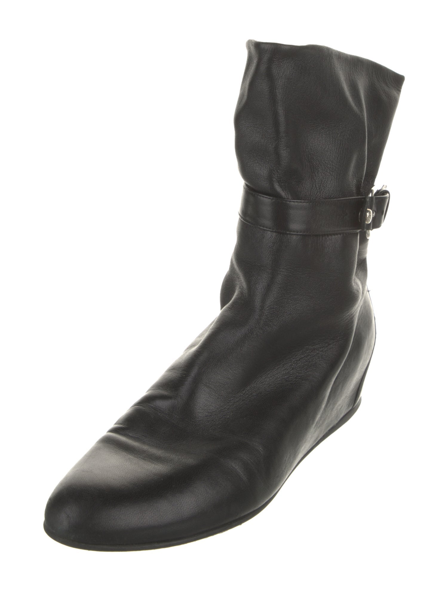 Stuart Weitzman Leather Moto Boots