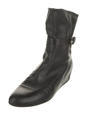 Stuart Weitzman Leather Moto Boots