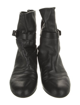 Stuart Weitzman Leather Moto Boots