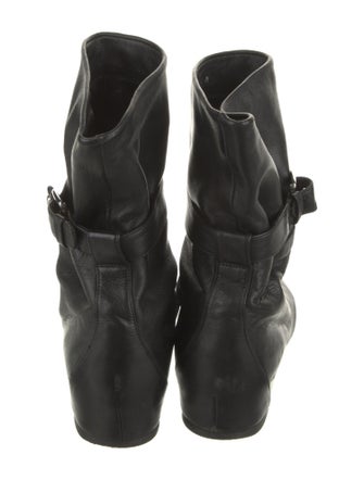 Stuart Weitzman Leather Moto Boots