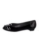 Stuart Weitzman Patent Leather Cutout Accent Flats