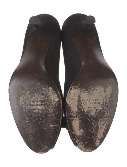 Stuart Weitzman Suede Bow Accents Pumps