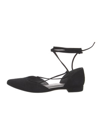 Stuart Weitzman Suede D'Orsay Flats