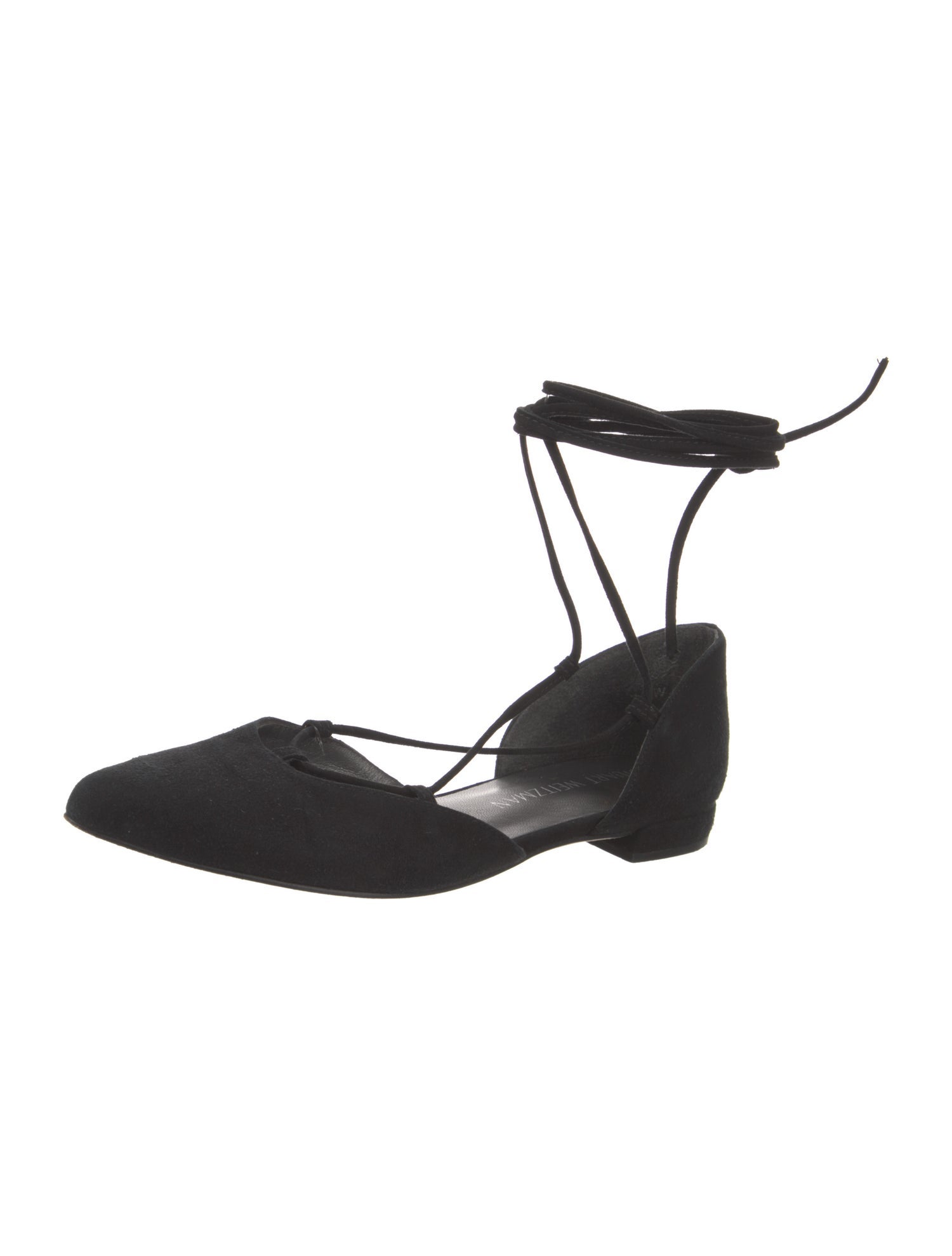 Stuart Weitzman Suede D'Orsay Flats