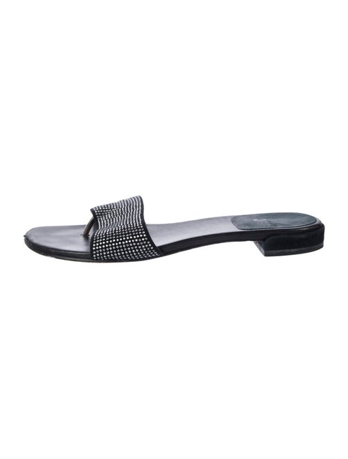 Stuart Weitzman Leather Printed Slides