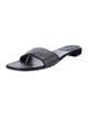 Stuart Weitzman Leather Printed Slides