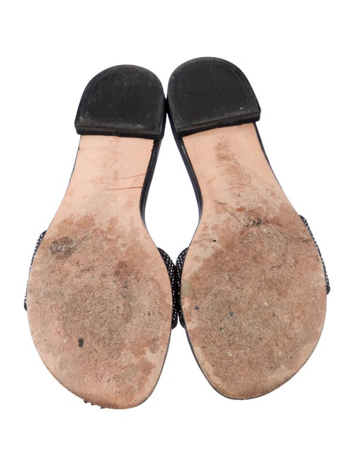 Stuart Weitzman Leather Printed Slides