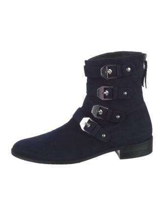 Stuart Weitzman Suede Moto Boots