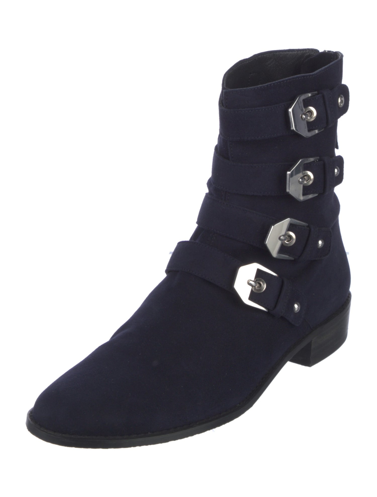 Stuart Weitzman Suede Moto Boots