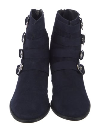 Stuart Weitzman Suede Moto Boots