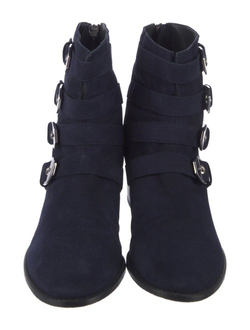 Stuart Weitzman Suede Moto Boots