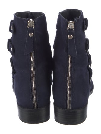 Stuart Weitzman Suede Moto Boots