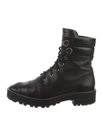 Stuart Weitzman Leather Combat Boots