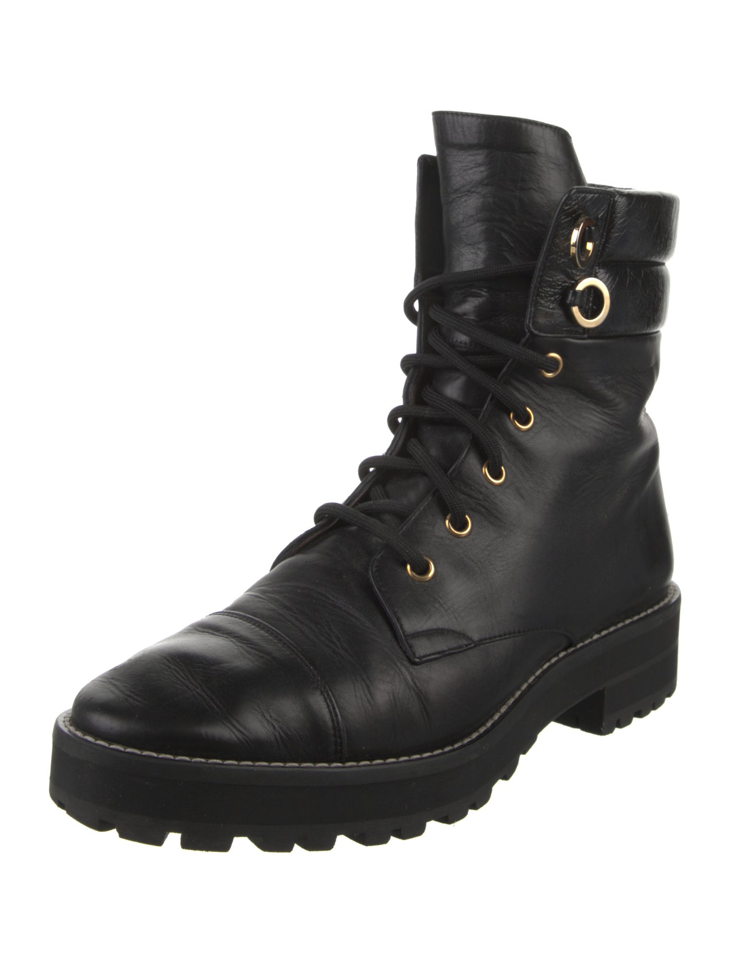Stuart Weitzman Leather Combat Boots