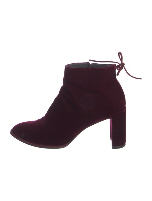 Stuart Weitzman Velvet Lace-Up Boots