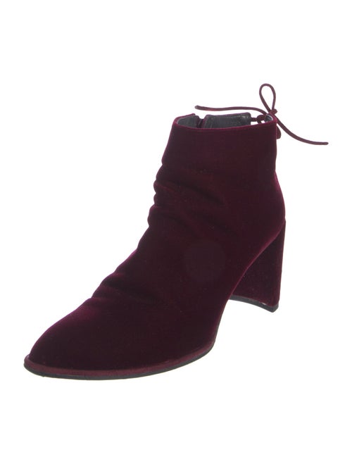 Stuart Weitzman Velvet Lace-Up Boots