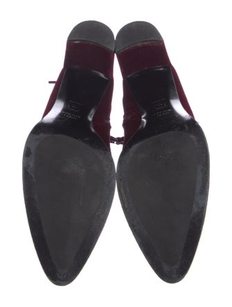Stuart Weitzman Velvet Lace-Up Boots