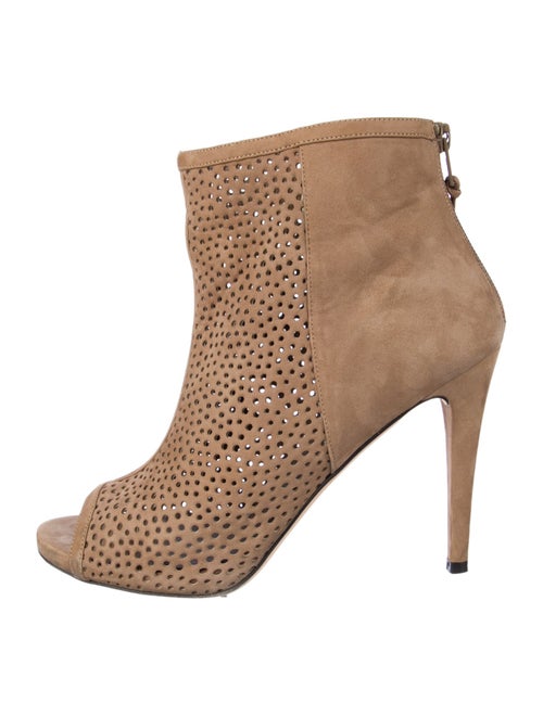 Stuart Weitzman Suede Lasercut Accents Boots