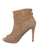 Stuart Weitzman Suede Lasercut Accents Boots