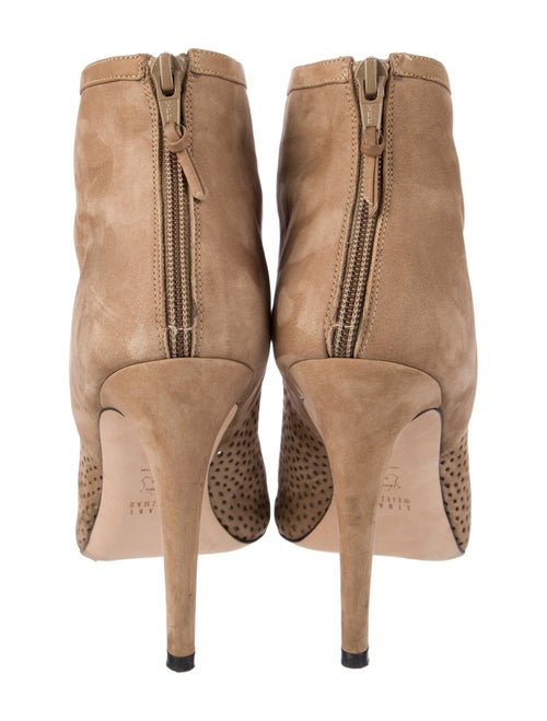 Stuart Weitzman Suede Lasercut Accents Boots
