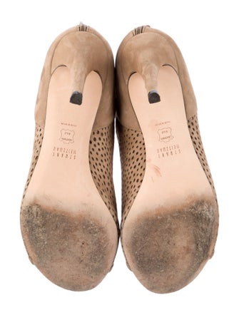 Stuart Weitzman Suede Lasercut Accents Boots