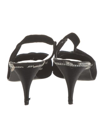 Stuart Weitzman Crystal Embellishments Slingback Pumps