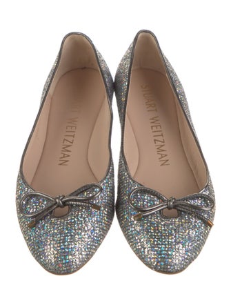 Stuart Weitzman Glitter Ballet Flats