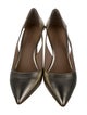 Stuart Weitzman Leather Cutout Accent Pumps