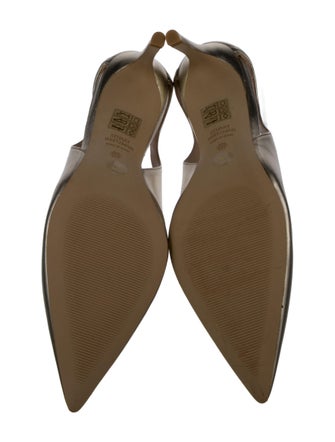 Stuart Weitzman Leather Cutout Accent Pumps