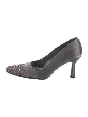 Stuart Weitzman Crystal Embellishments Pumps