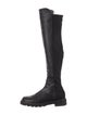 Stuart Weitzman Leather Leather Trim Embellishment Boots