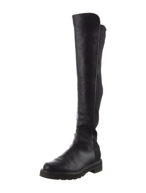 Stuart Weitzman Leather Leather Trim Embellishment Boots