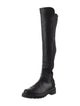 Stuart Weitzman Leather Leather Trim Embellishment Boots