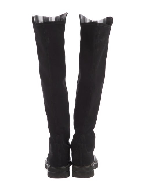 Stuart Weitzman Leather Leather Trim Embellishment Boots