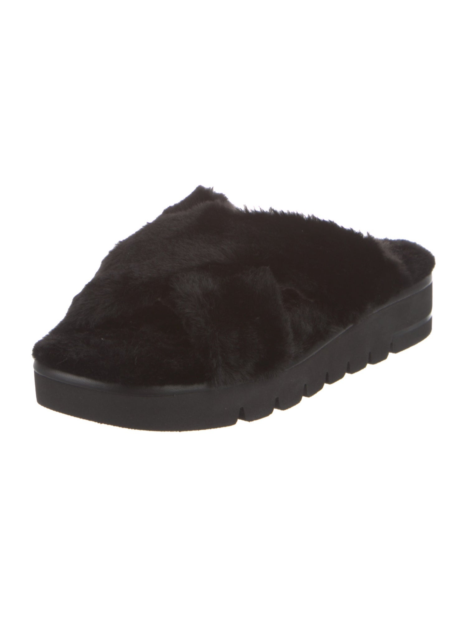 Stuart Weitzman Faux Fur Slides w/ Tags