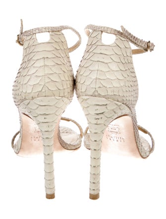 Stuart Weitzman Leather Animal Print Sandals